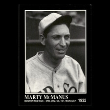Marty McManus #189 1991 Conlon Collection TSN Boston Red Sox Baseball Card MLB