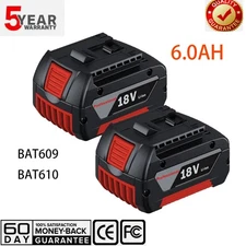 2X For Bosch BAT618 BAT609 BAT612 18V Volt Lithium-Ion 8.0Ah Battery Pack BAT620