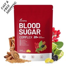 1-3 PCS Vivonu Blood Sugar Complex with 20+ Active Ingredients – 240 Softgels*/*