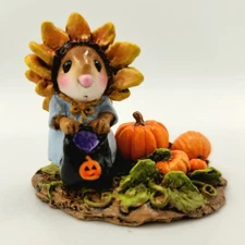 Wee Forest Folk M-338 Sunflower Dress Up W/ Box Halloween Pumpkins Retired