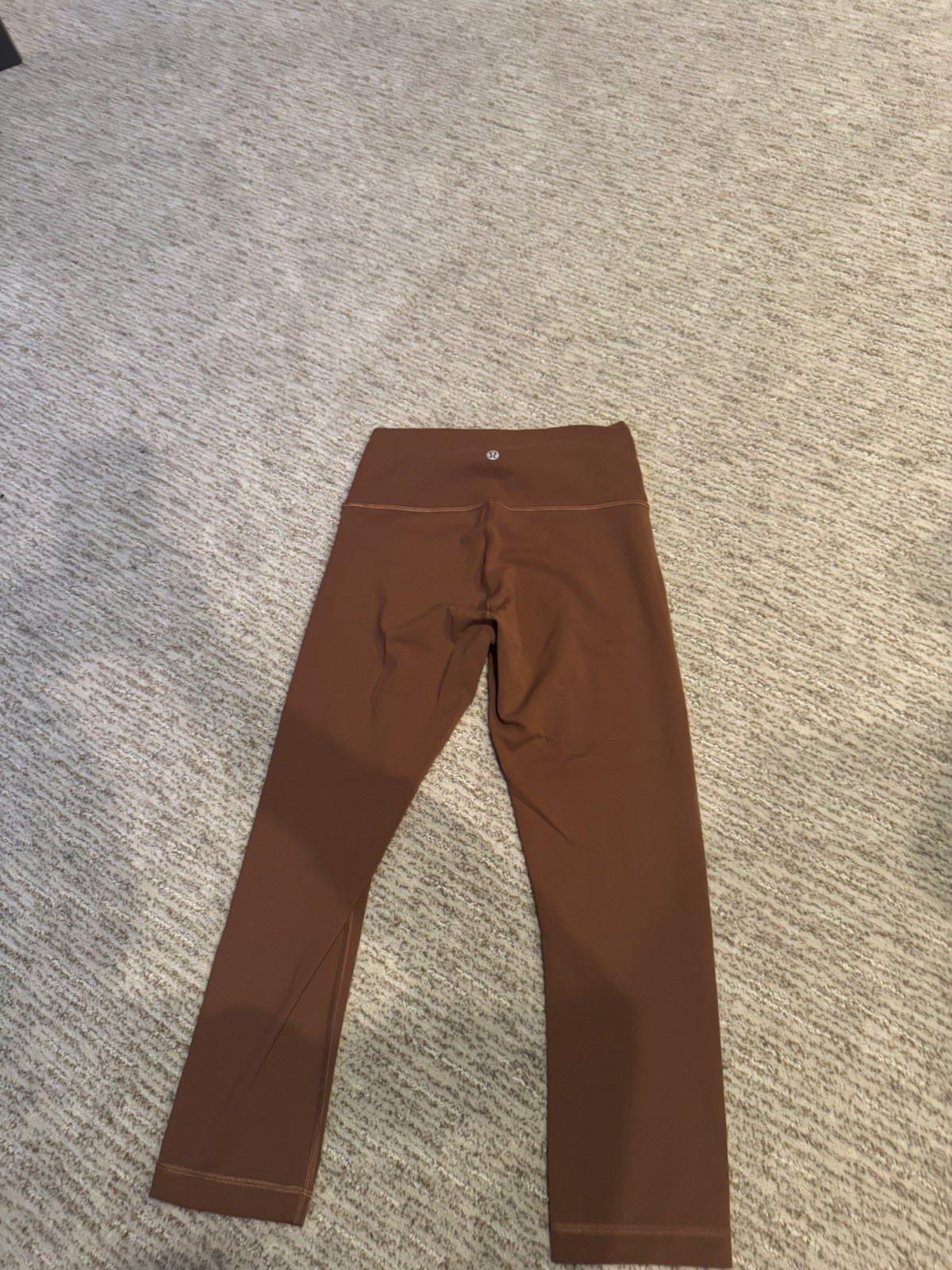 Lululemon Women Wunder Train HR Crop 21” Everlux LW6BF7S Burnt Orange Size 6