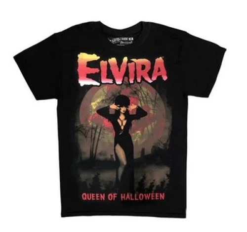 Elvira XL Graphic Tee TShirt Classic Horror Gothic Goth Halloween Mistress Dark - product listing photo