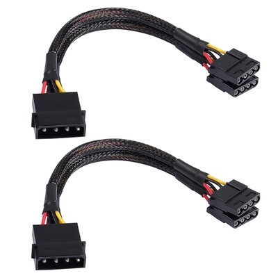 XMSJSIY 4 Pin IDE Y Splitter Adapter Connecter Cable 4 Male to Dual... 