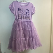 Disney Princess Princesses Girls Medium M 7 8 Lilac Purple Tiered Tutu Dress