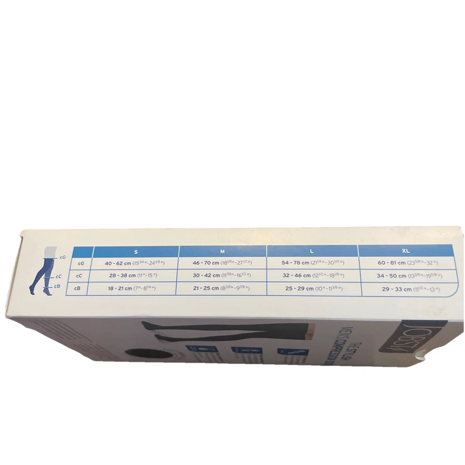 Jobst para hombre 20-30 compresión firme hasta el muslo negro para hombre talla M piernas cansadas medianas Foto 3 de 4