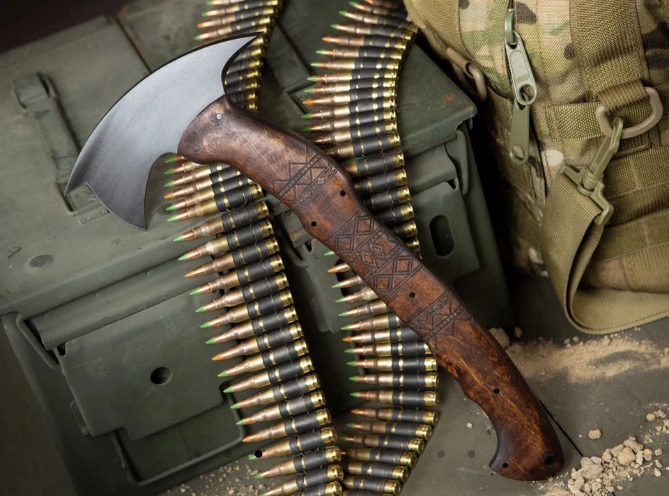 Set of 2 CUSTOM HANDMADE 15 REPLICA WINKLER RnD Tomahawk HUNTINGTHROWING FAX - Bild 3 von 4