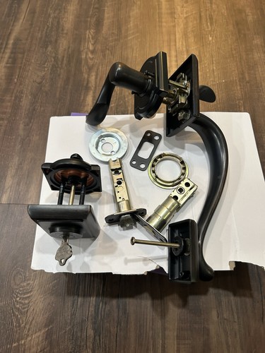 Baldwin Oiled Bronze Entry Lock Set