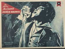Shepard Fairey James Brown Mr. Dynamite! S/N Silkscreen print poster obey giant