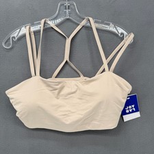 JoyLab Women's Beige Crisscross Strap Sports Bra Moisture Wicking Extra Large