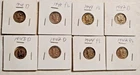Lot Of 8 Mercury Dimes  1941-3 ,1942-3, 1943-1, 1944-1 , , take a look thank you