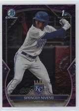 2023 Bowman Draft Chrome Fuchsia Lunar Refractor /199 Spencer Nivens 06qf