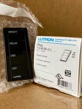 NIB Lutron Pico 4-Button Wireless Remote, Scene Control, Black PJ2-4B-GBL-EL2