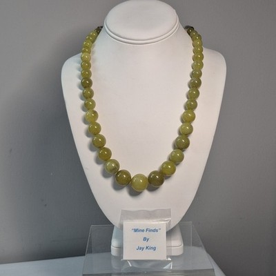 Jay King Minenfund Sterlingsilber abgestufte Jade Edelstein Halskette 18''-21'' DTR