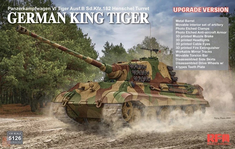 Ryefield Model RM-5126 - 1:35 Sd.Kfz.182 Tiger Ausf.B King Tiger Henschel Turret