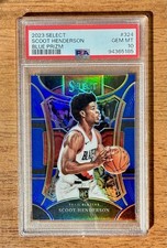 2023-24 Select SCOOT HENDERSON #324 Mezzanine Blue Prizm RC PSA 10 Trailblazers