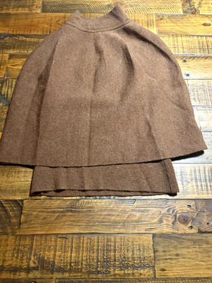 SHEIN Cozy Earth-Tone Layered Knit Capelet Top XS