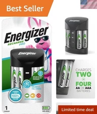 Recharge Pro Rechargeable AAA and AA Battery Charger With 4 NiMh Rechargeable...