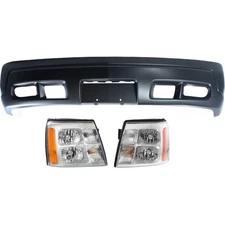 88937206, 15181851, 15181850 New Bumper Covers Fascias Set of 3 Front