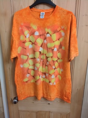 Y2k Candy Corn Batik T-Shirt Delta Pro Gewicht Größe 2XL Grube zu Grube 25
