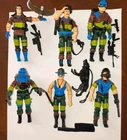 Vintage 1989 GI JOE Slaughter's Marauders  full set of six figures excellent