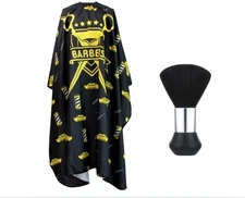 Capa de Barberia + Neck Brush Comb Set Professional Barber Salon Hair Cutting