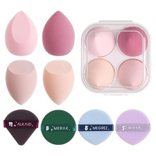 ATESY Makeup Sponges Set 8 Pcs Washable Beauty Blenders & Powder Puffs