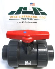 SPEARS ,  2-1/2" BALL VALVE , SLIP-ON , PVC,VITON, 10-1/2" END to END , SURPLUS