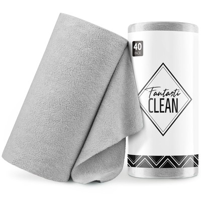 Microfiber Cleaning Cloth Roll -40 Pack, Tear Away Microfiber Towels, 12'' x 1...