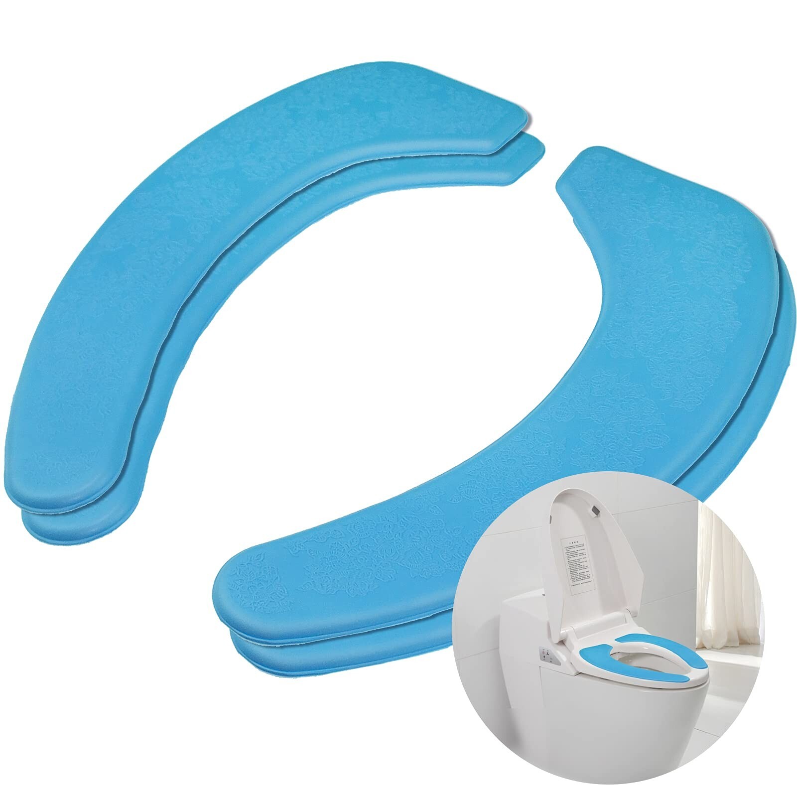 Toilet Seat Warmer, Elongated Toilet Seat Cover, Padded Toilet Seat Cushion, ...