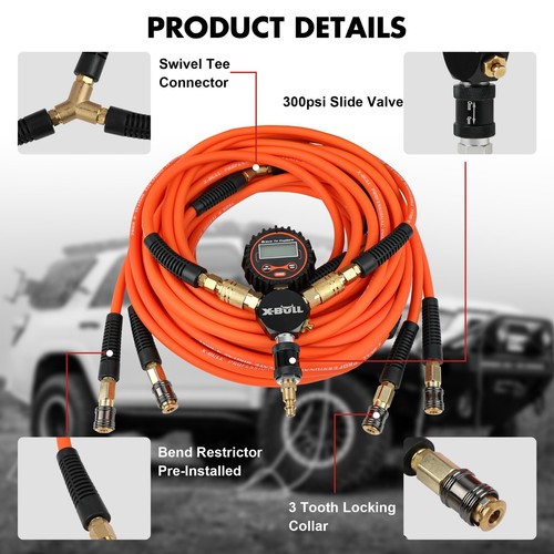 X-BULL Indeflate Digital 4 Hose 4 Tire Inflation Deflation System Equalizer 4WD - Picture 3 of 6