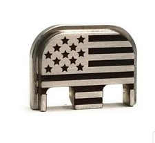  Back Plate For Glock-Stainless Steel- Flag  Slide Plate(CHOOSE MODEL)