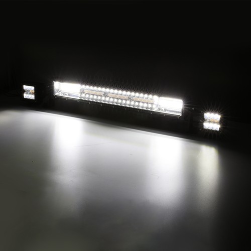 AUXBEAM 22"+3"inch Amber White LED Light Bar Strobe Lights 6 Mode Offroad Light - Picture 12 of 12