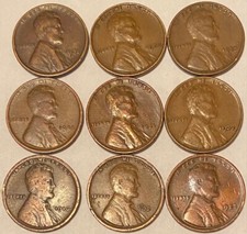 1909-P 1912-P 1913-P 1914-P 1915-P 1931-P 1932-P&D 1933-P LINCOLN CENT MID GRADE