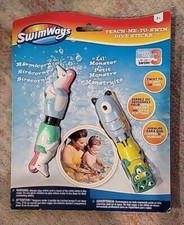 Swimways Learn To Swim Dive Sticks 5" Set Of 2 Mermicorn Lil' Monster