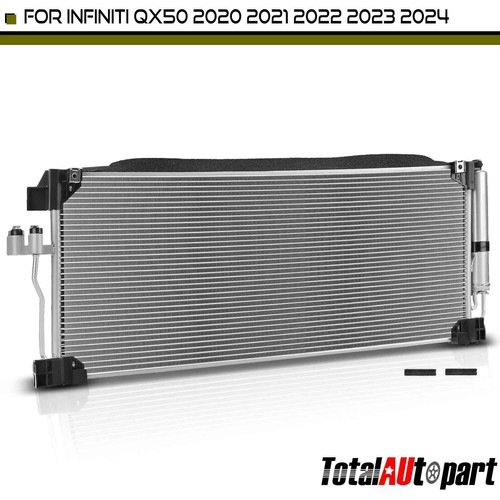 1x AC A/C Condenser with Receiver Drier & Bracket for INFINITI QX50 2020-2024