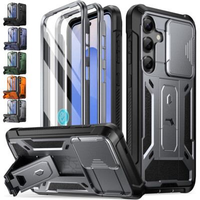 For Galaxy S25 Plus Case Full Body Shockproof With Kickstand Slide Camera Cover