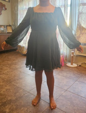 Emerald Green Long Sleeve Dress Womens Size XL Balloon Sleeve. Shein, Worn Once