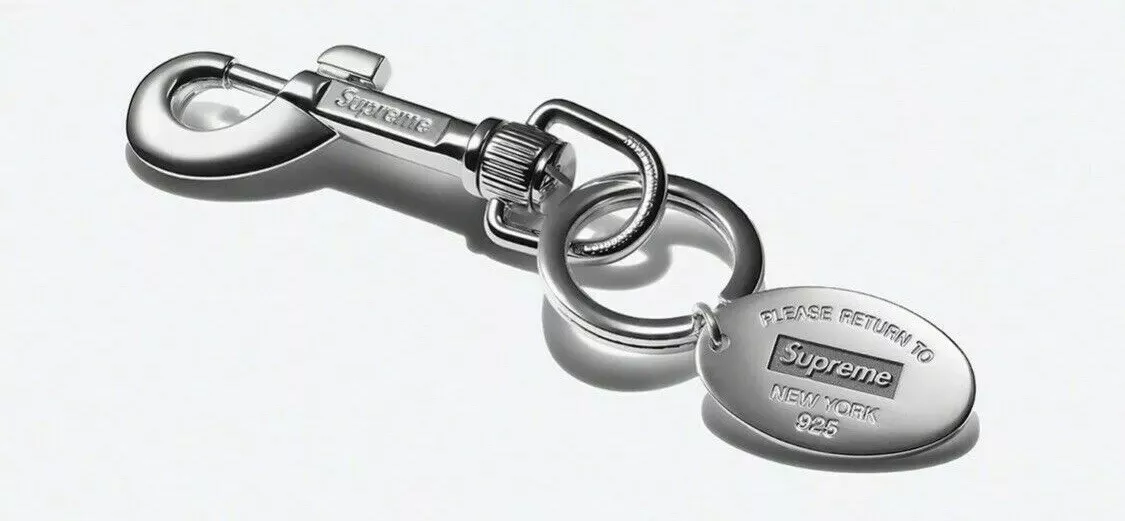 【新品】Supreme tiffany oval tag keyring