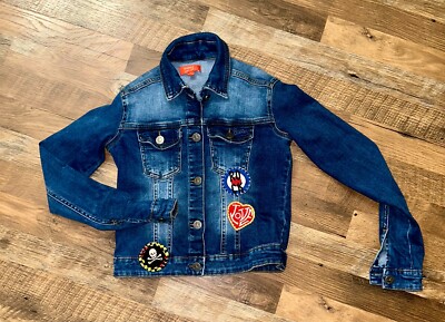 Butter So Soft Girls Jean Jacket Patches Embellished Rock And Roll