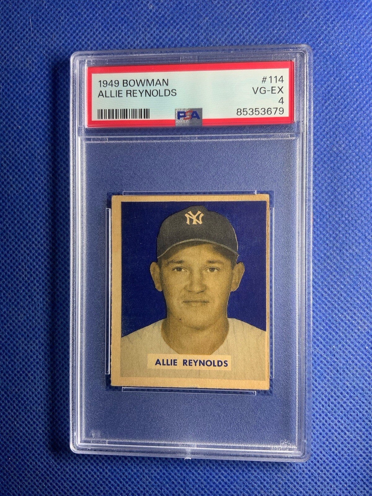 1949 Bowman Allie Reynolds N.Y. Yankees #114 Psa 4