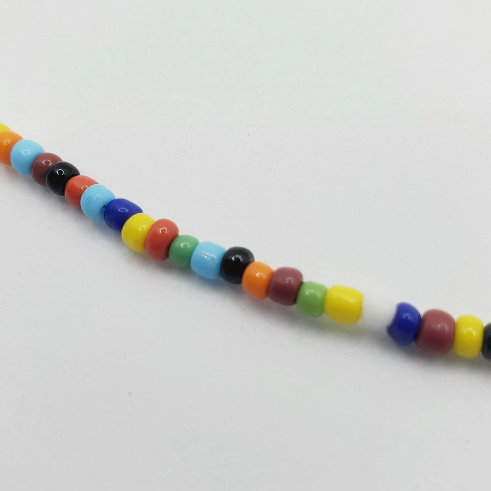 Gargantilla multicolor surfista boho collar de cuentas cuentas de vidrio hippie hecha a mano Foto 3 de 4