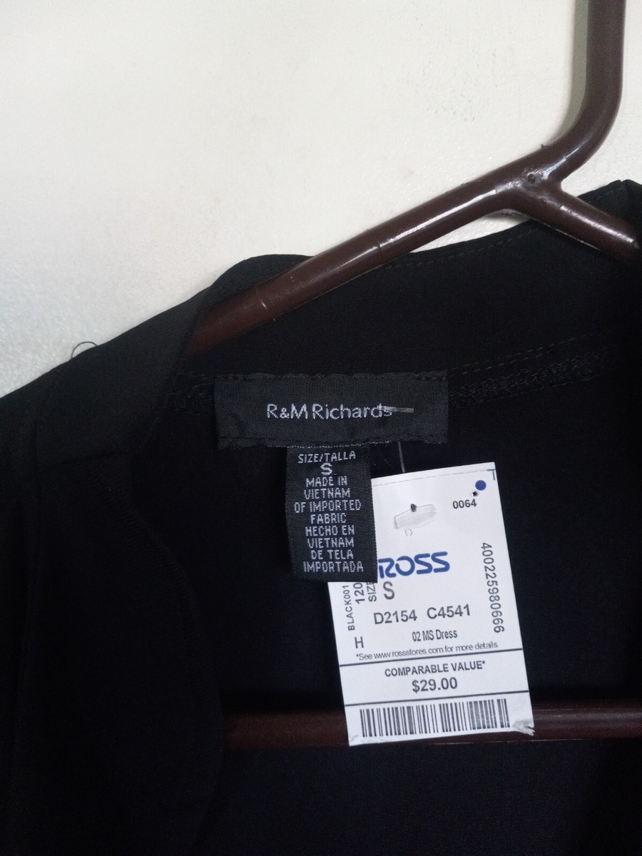 R&M Richards Cardigan Black Cropped Sweater Jacket Women's
