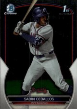 2023 Bowman Draft Sabin Ceballos #BDC-110 Chrome Atlanta Braves