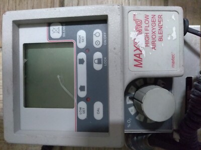 Maxtec MaxBlend High-Flow Air/Oxygen Blender 15761 w/Bleed 2-100 LPM ...