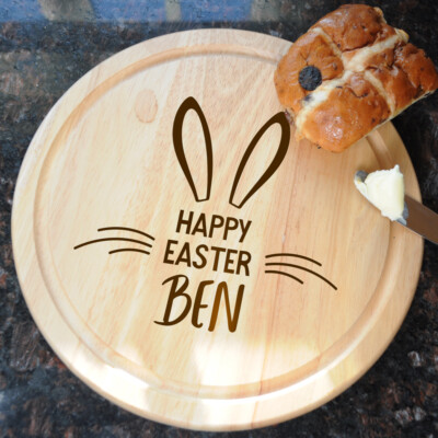 Personalisiertes Frohe Ostern Leckereien Servieren Holzbrett Geschenk für Kinder
