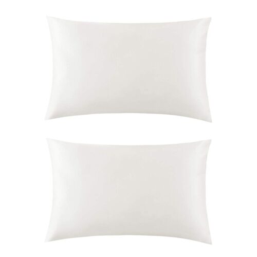 2X Silk Pillowcase for Hair and Skin, 600 Thread Count 50X75cm- White U6Y2 - Picture 1 of 7