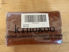 Kinokoo Camera Case PU Leather Brown Storage Case  Strap New 4.9x3.3x2.1" ID