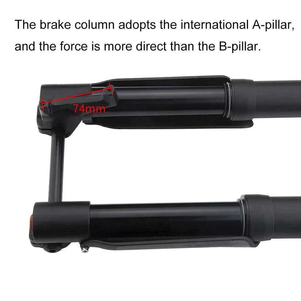 MTB Inverted Air Suspension Fork 140mm Travel 26/27.5/29 Inch Tapered Tube - Image 4 of 4