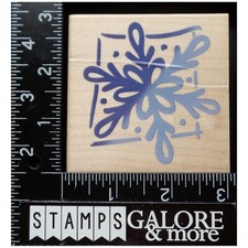 Stampendous Rubber Stamps Q074 SNOWFLAKE SQUARE CHRISTMAS WINTER 1600