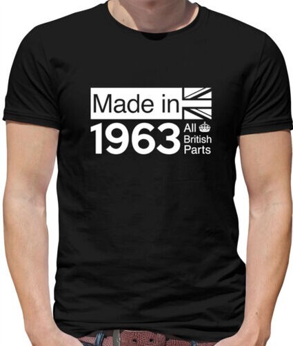 Todo Británico Partes 1963 - Camiseta Hombre - 60th Cumpleaños Regalo - Ideas 60